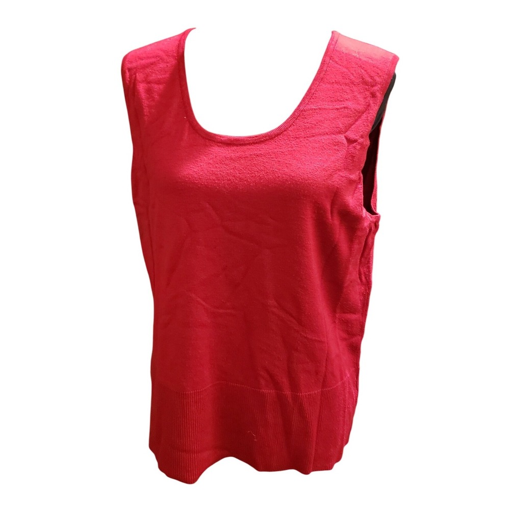 GEORGE Ladies Red Cardigan Sweater Set Size XL 16 18 Knit V Neck - Picture 2 of 12